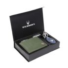 Gift Hamper for Men I Leather Wallet, Keychain & Pen Combo Gift Set I Gift for Friend, Boyfriend,Husband,Father, Son etc (Green Hunter)1