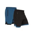 Men’s 2-Pack Polyester Yoga & Running Shorts