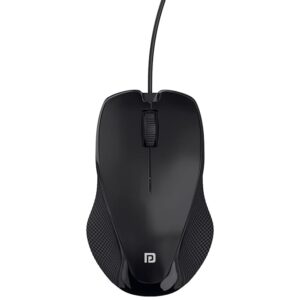 Portronics Toad 101 Wired Optical Mouse | 1200 DPI, Hi-Optical Tracking, Plug & Play | Durable 1.25M Cable | 30 Lakh Click Life | Black
