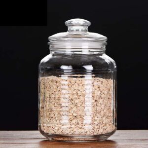 SHIV KRAFT Glass Barni Jar & Container with Airtight Silicon Lid – 2200 ml (1 Piece)