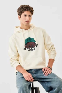 Oversized Graphic Print Hoodie – Cotton Blend Full Sleeve Casual Wear|India Store Mart