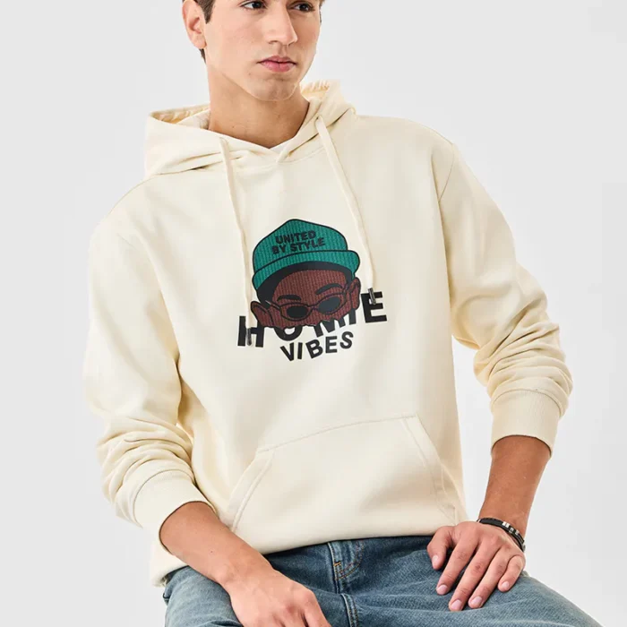 4mswh9905-01_1 Oversized Graphic Print Hoodie – Cotton Blend Full Sleeve Casual Wear|India Store Mart