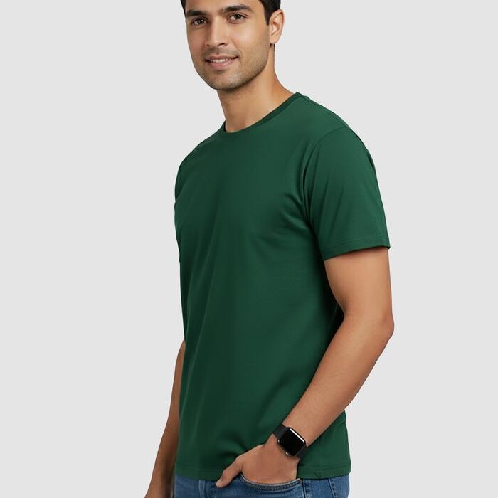 bottle_green_plain_t-shirt_side_view_16_09_2025_700x933